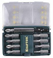 Набор бит Kraftool "COMPACT-10" с магнитным адаптером, 26130-H10, в мини бит-боксе, 10 предметов  картинка